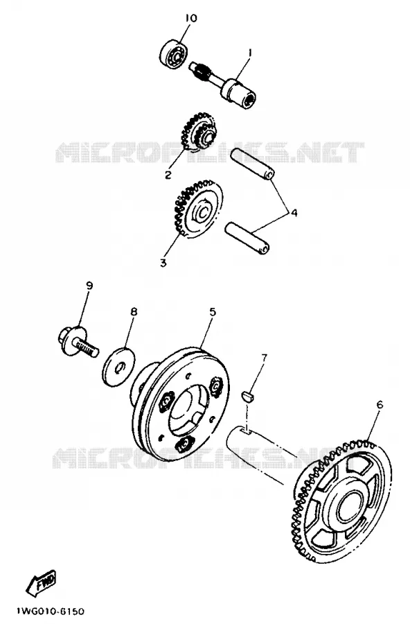 STARTMOTOR KOPPELINGS Yamaha MOTO 400 1992 FZR  FZR400RR