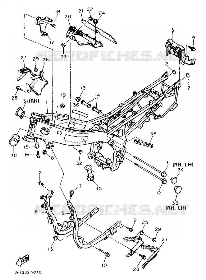 FRAME Yamaha MOTO 500 1990 FZR  FZR500
