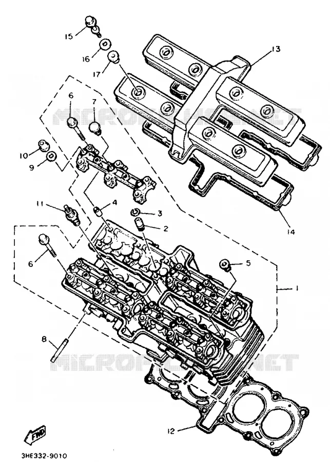 CILINDERKOP Yamaha MOTO 600 1990 FZR  FZR600