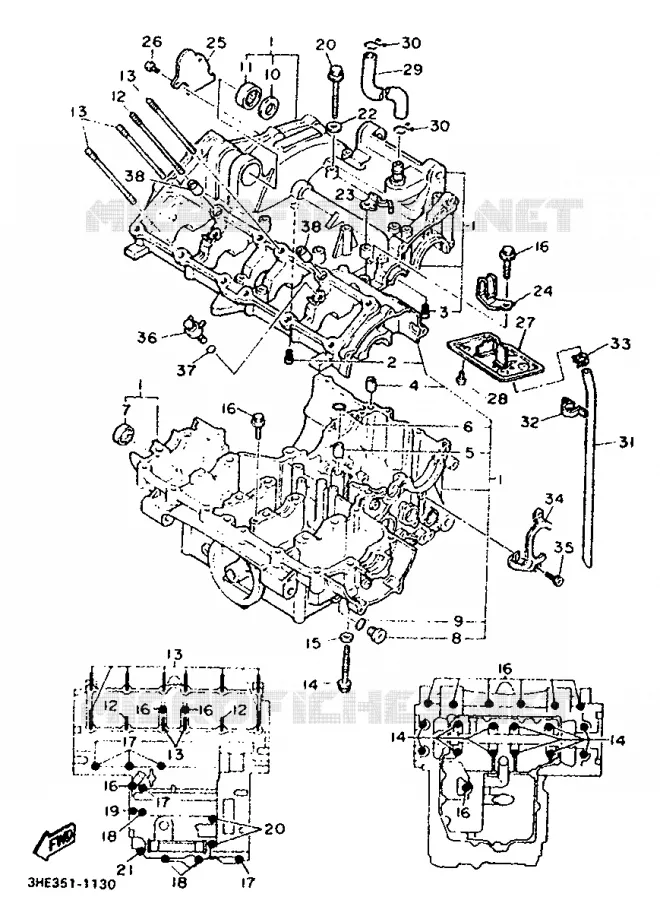 CARTERDELEN Yamaha MOTO 600 1991 FZR  FZR600