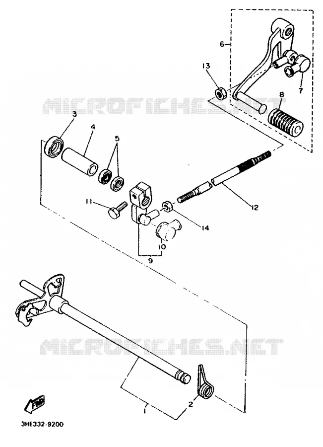 SCHAKEL STANG / PEDAAL Yamaha MOTO 600 1992 FZR  FZR600