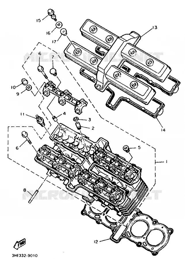 CILINDERKOP Yamaha MOTO 600 1993 FZR  FZR600