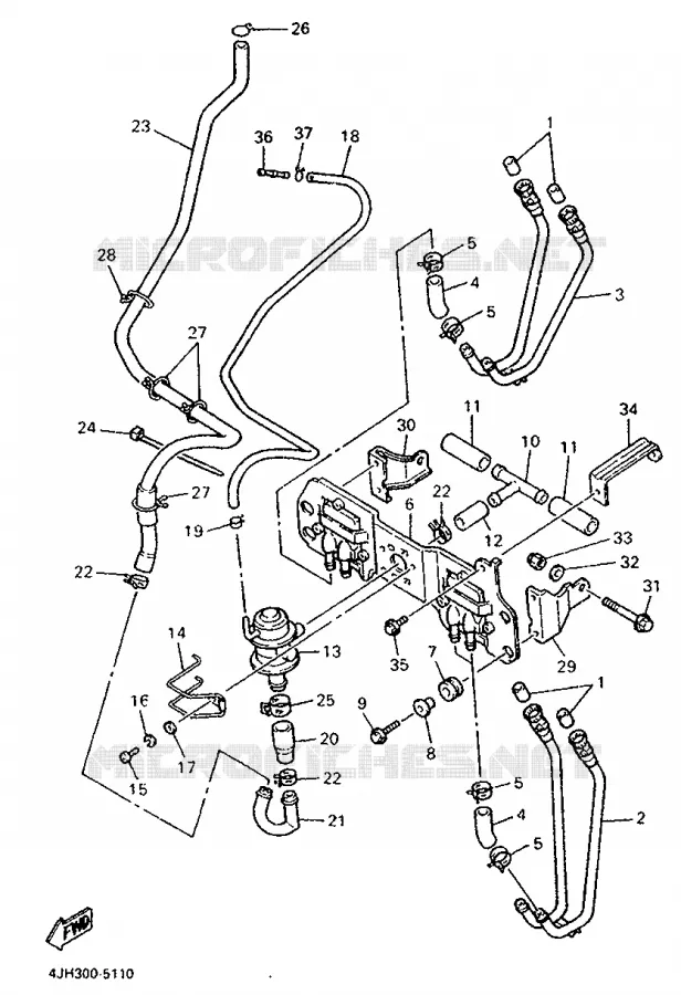 EMISSION CONTROL DEVICE - FOR SWITZERLAND / AUSTRIA / SWEDEN Yamaha MOTO 600 1994 FZR  FZR600R