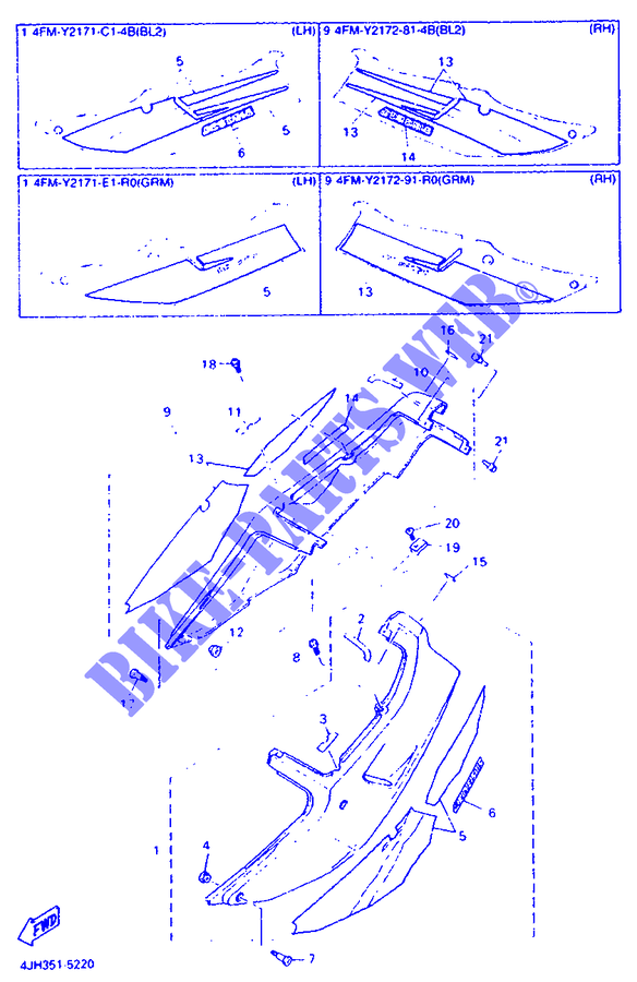 C_CH LATERAL voor Yamaha FZR600R 1995