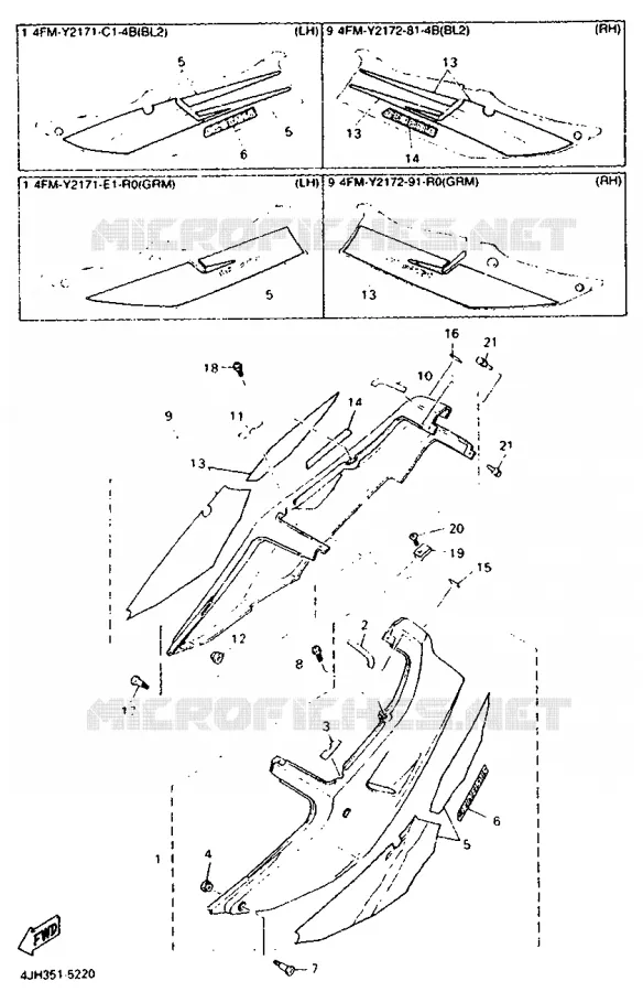 C_CH LATERAL Yamaha MOTO 600 1995 FZR  FZR600R