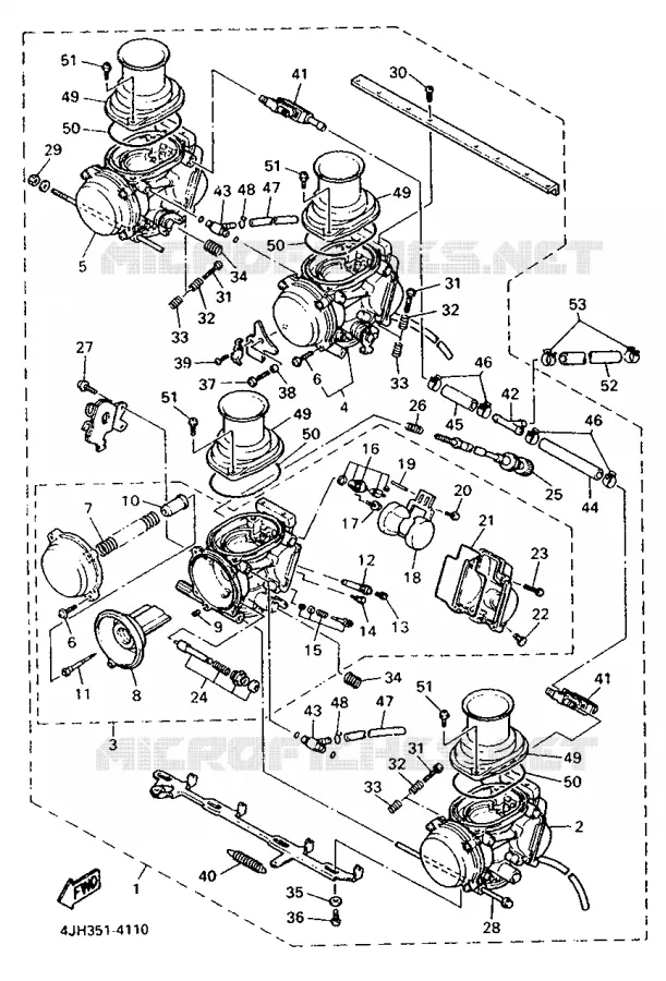 CARBURATEUR  Yamaha MOTO 600 1995 FZR  FZR600R
