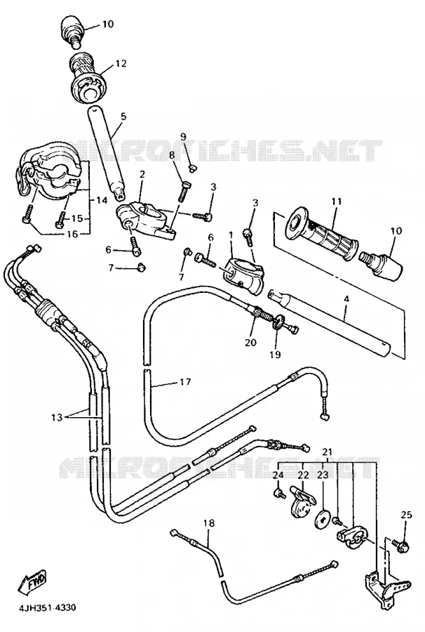 STUUR / KABEL Yamaha MOTO 600 1995 FZR  FZR600R (72.1KW