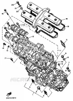 CILINDERKOP voor Yamaha FZR750R 1989