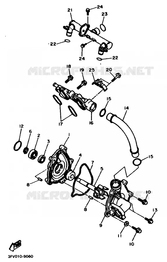 WATERPOMP Yamaha MOTO 750 1990 FZR  FZR750R