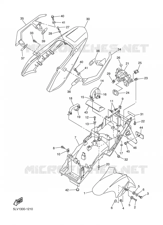 SPATBORD Yamaha MOTO 1000 2002 FAZER  FZS1000