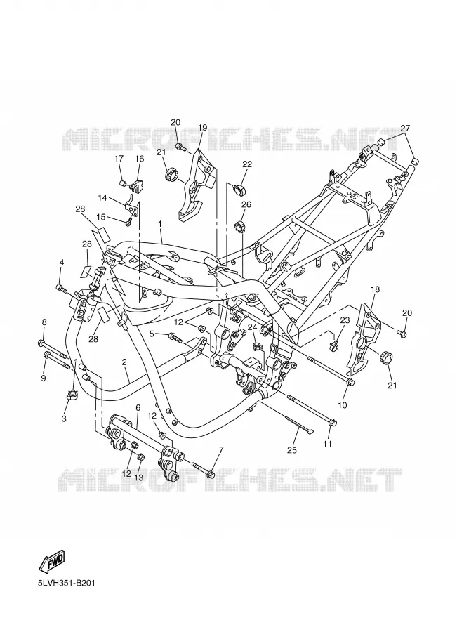 FRAME Yamaha MOTO 1000 2003 FAZER  FZS1000