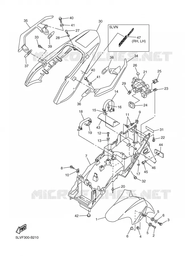 SPATBORD Yamaha MOTO 1000 2003 FAZER  FZS1000