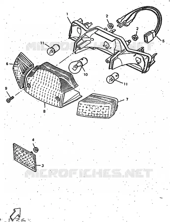 ACHTERLICHT Yamaha SCOOTER 50 1998 BOOSTER  CW50 BW'S ORIGINAL