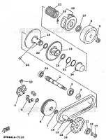 STARTMOTOR KOPPELINGS voor Yamaha XC125T 1998