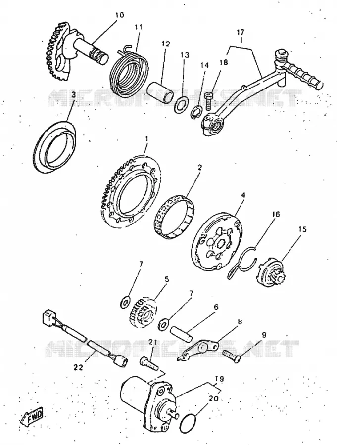STARTMOTOR Yamaha SCOOTER 50 1998 NEOS  YN50