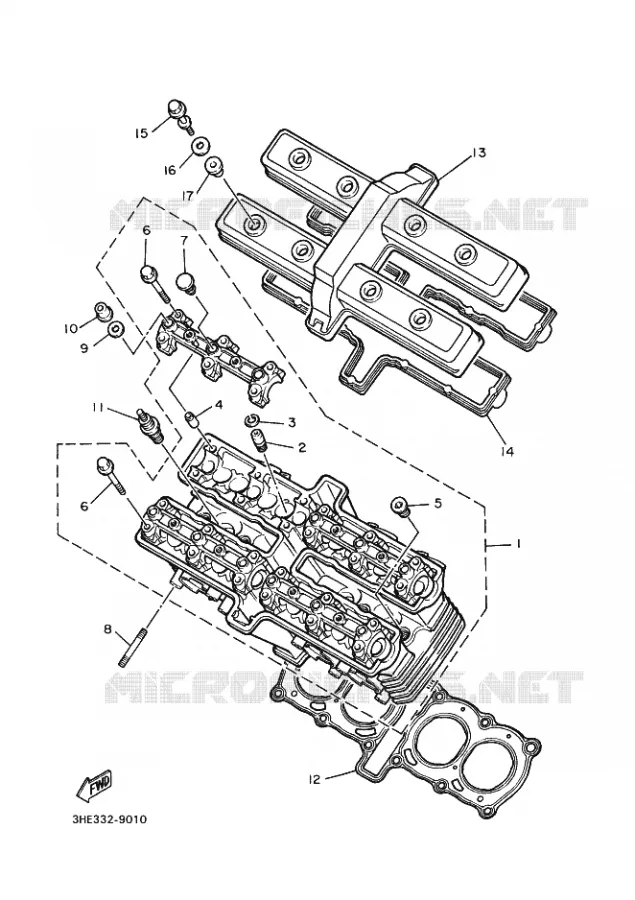 CILINDERKOP Yamaha MOTO 600 1997 FZR GENESIS  FZR600 GENESIS