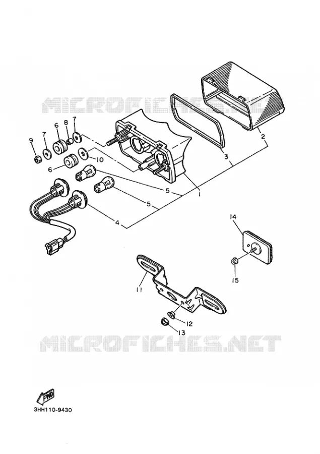 ACHTERLICHT Yamaha MOTO 600 1997 FZR GENESIS  FZR600 FZR600RJ GENESIS