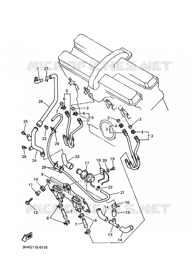 EMISSION CONTROL DEVICE Yamaha MOTO 600 1997 FZR GENESIS  FZR600 FZR600RJ GENESIS