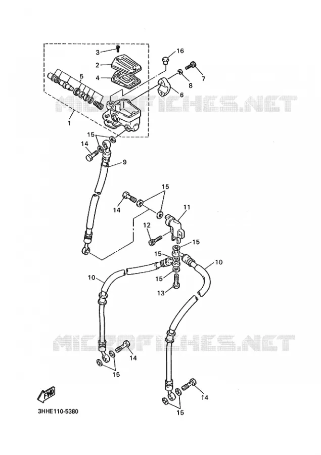 REMPOMP VOOR Yamaha MOTO 600 1997 FZR GENESIS  FZR600 FZR600RJ GENESIS