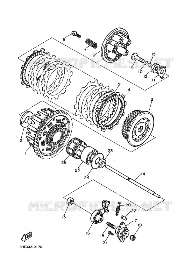 STARTMOTOR KOPPELINGS Yamaha MOTO 600 1997 FZR GENESIS  FZR600 GENESIS