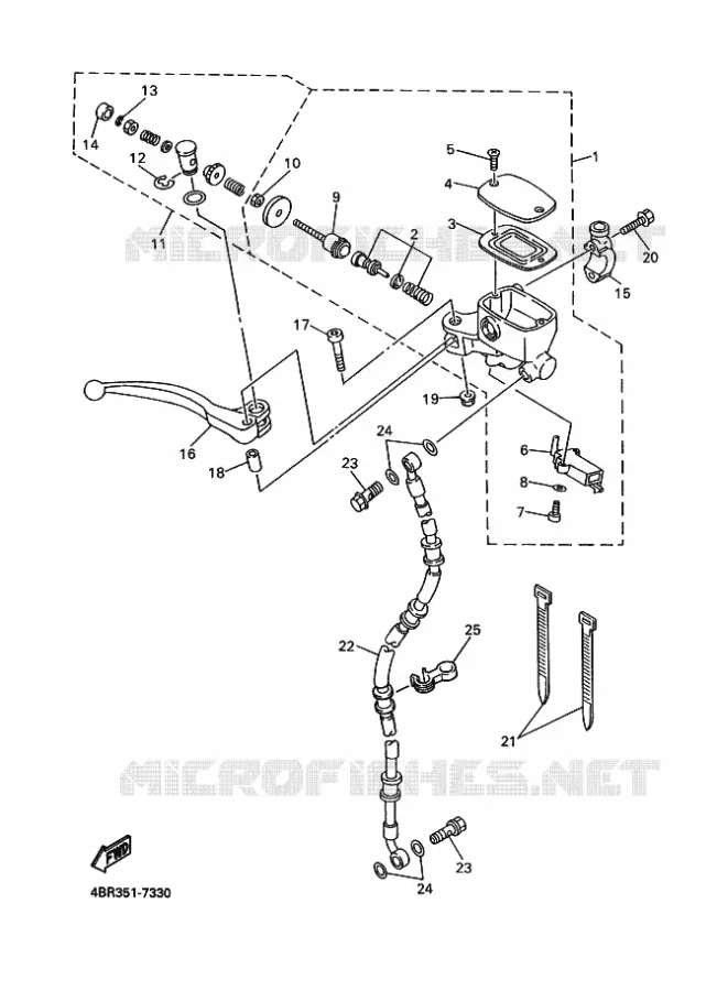 REMPOMP VOOR Yamaha MOTO 600 1997 XJS DIVERSION  XJ600S DIVERSION