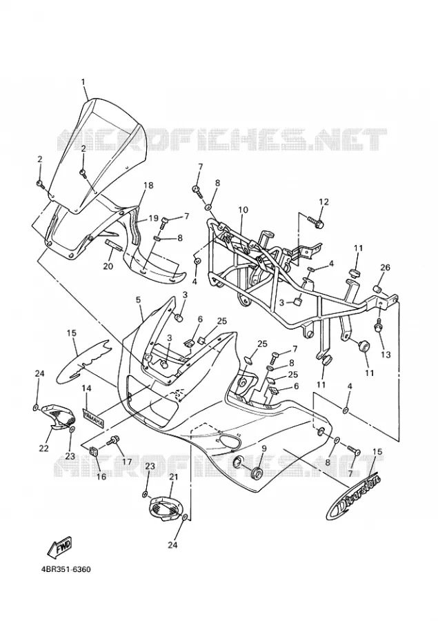 KAP 1 Yamaha MOTO 600 1997 XJS DIVERSION  XJ600S DIVERSION