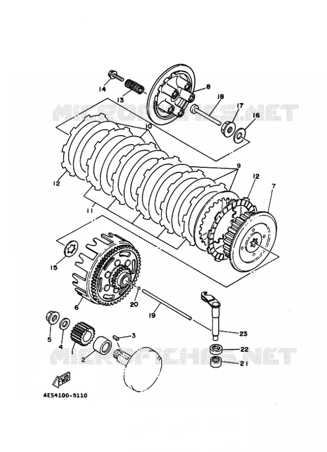 STARTMOTOR KOPPELINGS Yamaha MOTO 80 1997 YZ  YZ80