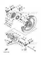 ACHTERWIEL voor Yamaha V110 1997
