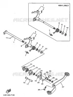 SCHAKEL STANG / PEDAAL voor Yamaha V110E 1997