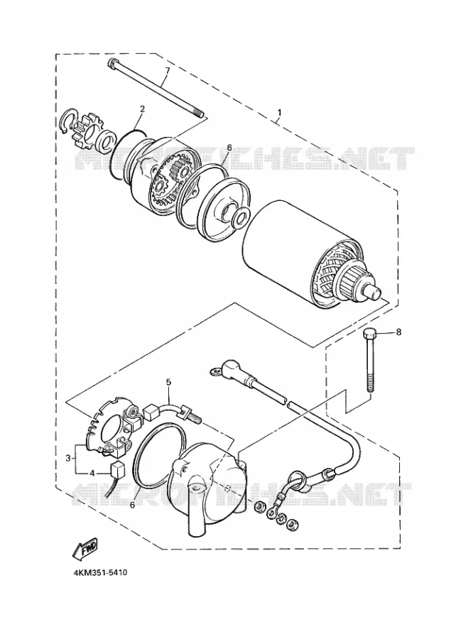 STARTMOTOR Yamaha MOTO 900 1997 DIVERSION  XJ900S