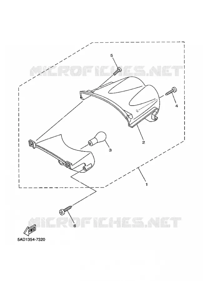 ACHTERLICHT Yamaha SCOOTER 50 1997 NEOS  YN50 YN50R