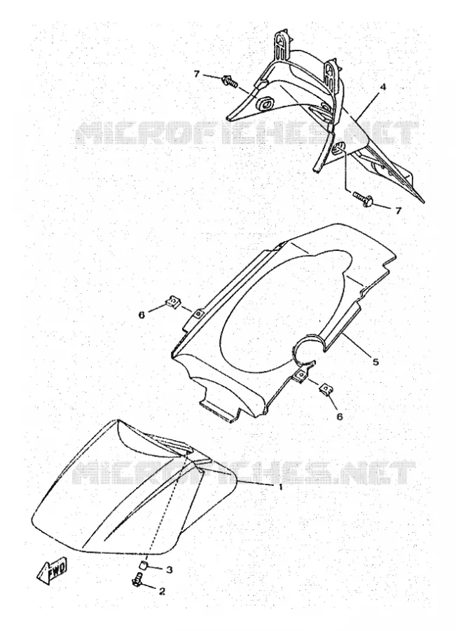 SPATBORD Yamaha SCOOTER 50 1997 OVETTO  YN50 OVETTO