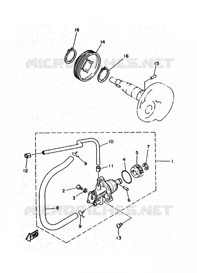 OLIEPOMP Yamaha SCOOTER 50 1997 OVETTO  YN50 OVETTO