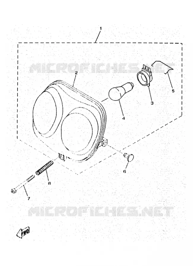 KOPLAMP Yamaha SCOOTER 50 1997 OVETTO  YN50 OVETTO