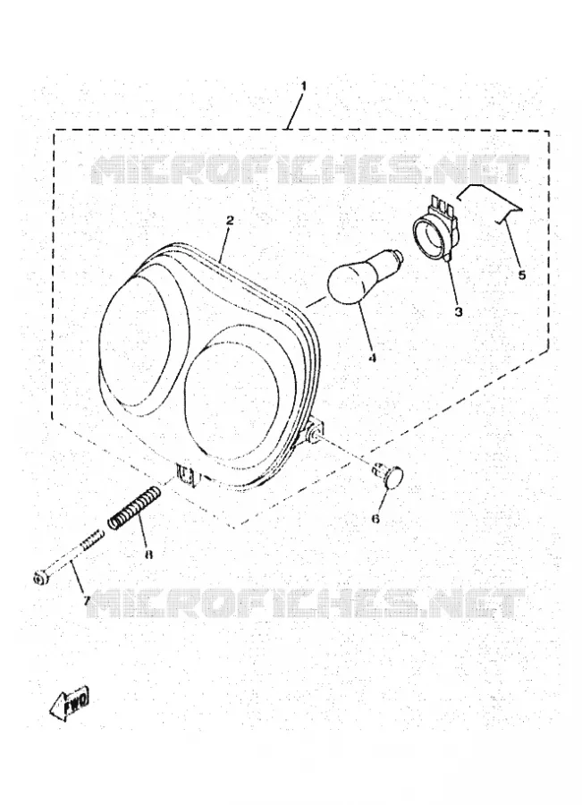 KOPLAMP Yamaha SCOOTER 50 1997 OVETTO  YN50 OVETTO