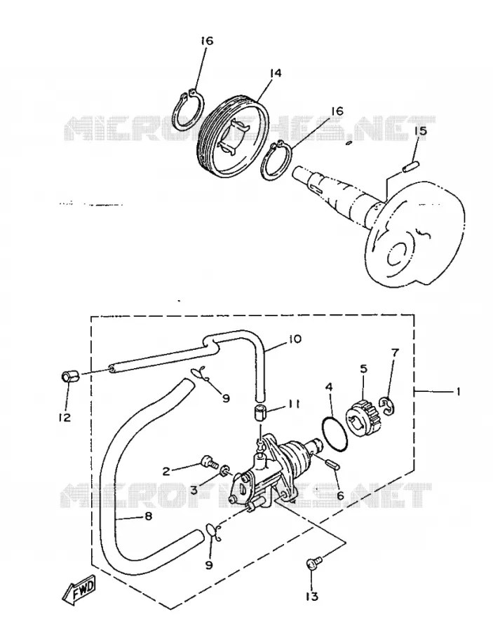 OLIEPOMP Yamaha SCOOTER 50 1996 JOG R  CY50R JOG R