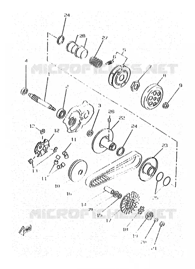 STARTMOTOR KOPPELINGS Yamaha SCOOTER 50 1996 ROCKET  CW50RSP