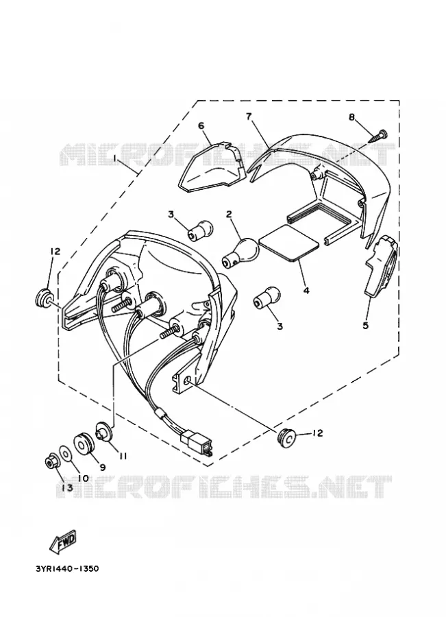 ACHTERLICHT Yamaha SCOOTER 105 1996 CRYPTON  T105E CRYPTON