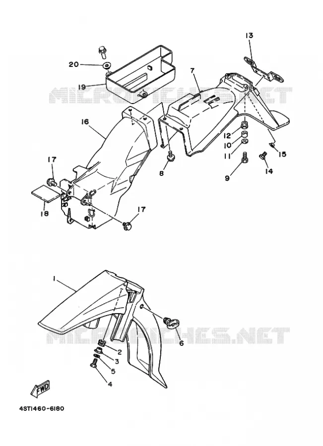 SPATBORD Yamaha SCOOTER 105 1996 CRYPTON  T105E CRYPTON