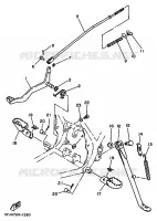 STANDAARD / VOETSTEUN voor Yamaha DT 175 1995