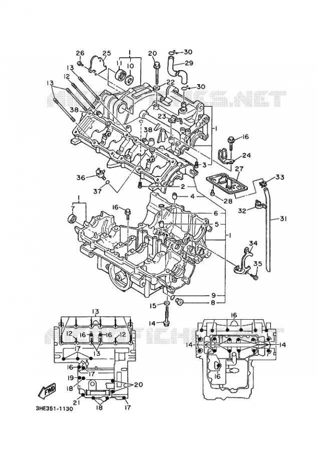 CARTERDELEN Yamaha MOTO 600 1995 FZR GENESIS  FZR600 FZR600RG GENESIS