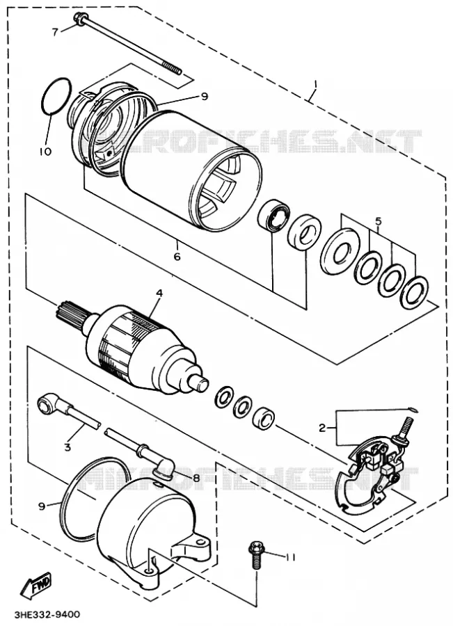 STARTMOTOR Yamaha MOTO 600 1995 FZR GENESIS  FZR600 FZR600RG GENESIS
