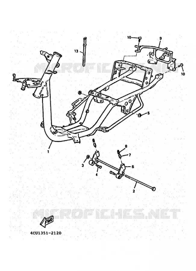 FRAME Yamaha SCOOTER 50 1995 ZEST  YE50