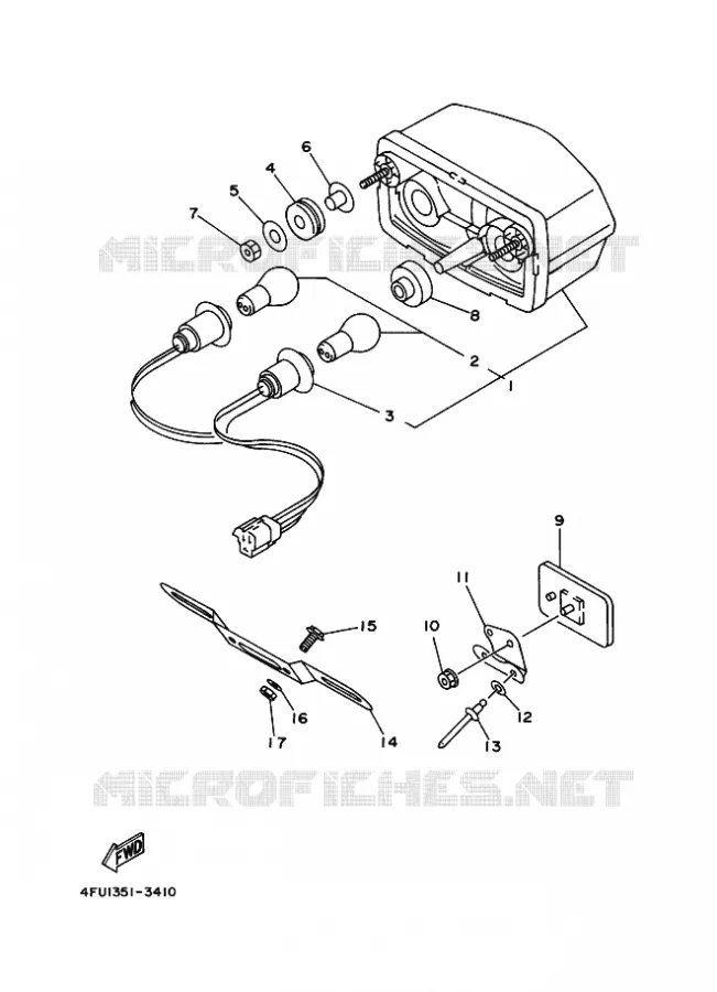 ACHTERLICHT Yamaha MOTO 125 1994 TDR  TDR125