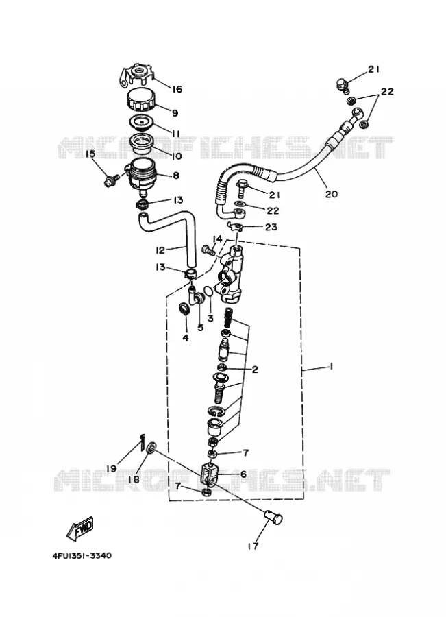 REMPOMP ACHTER Yamaha MOTO 125 1994 TDR  TDR125