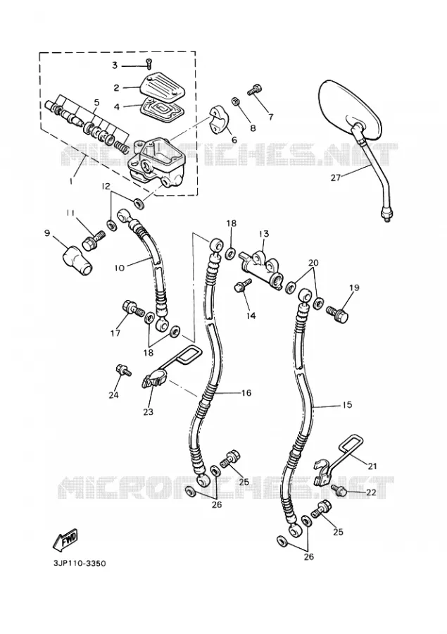 REMPOMP VOOR Yamaha MOTO 1200 1994 VMAX  VMX12 VMX12F VMAX