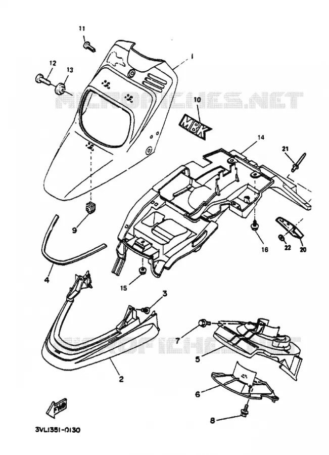 SPATBORD Yamaha SCOOTER 50 1993 BOOSTER  CW50