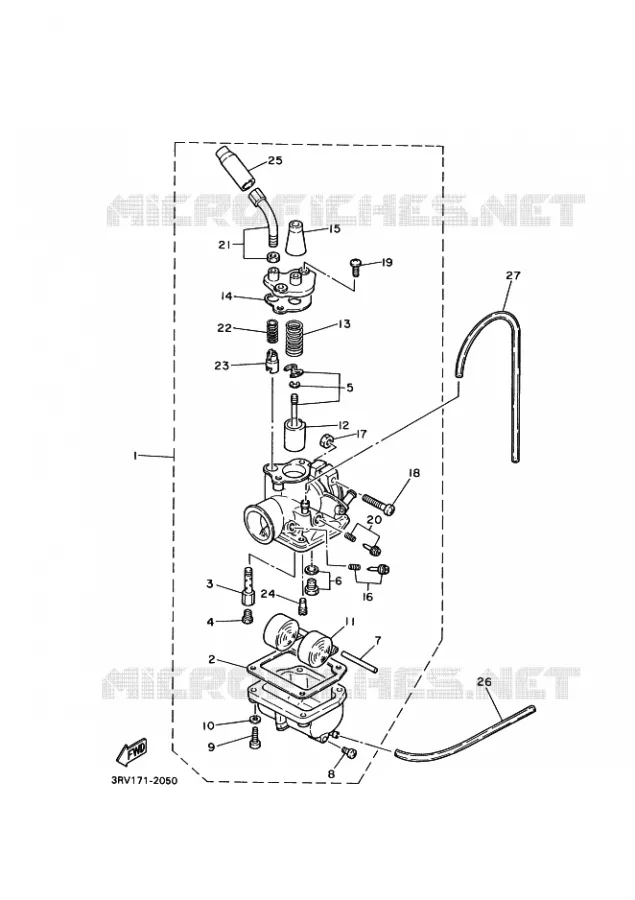 CARBURATEUR  Yamaha MOTO 80 1993 PW  PW80
