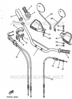 STUUR / KABEL voor Yamaha TT350 1990