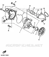 WATERPOMP / SLANGEN voor Yamaha XTZ750 1990